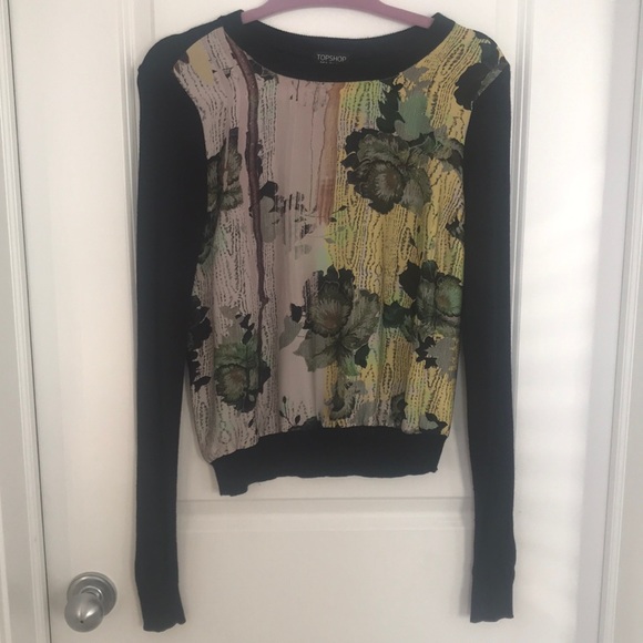 Topshop sweater with Floral Detail - Picture 2 of 5